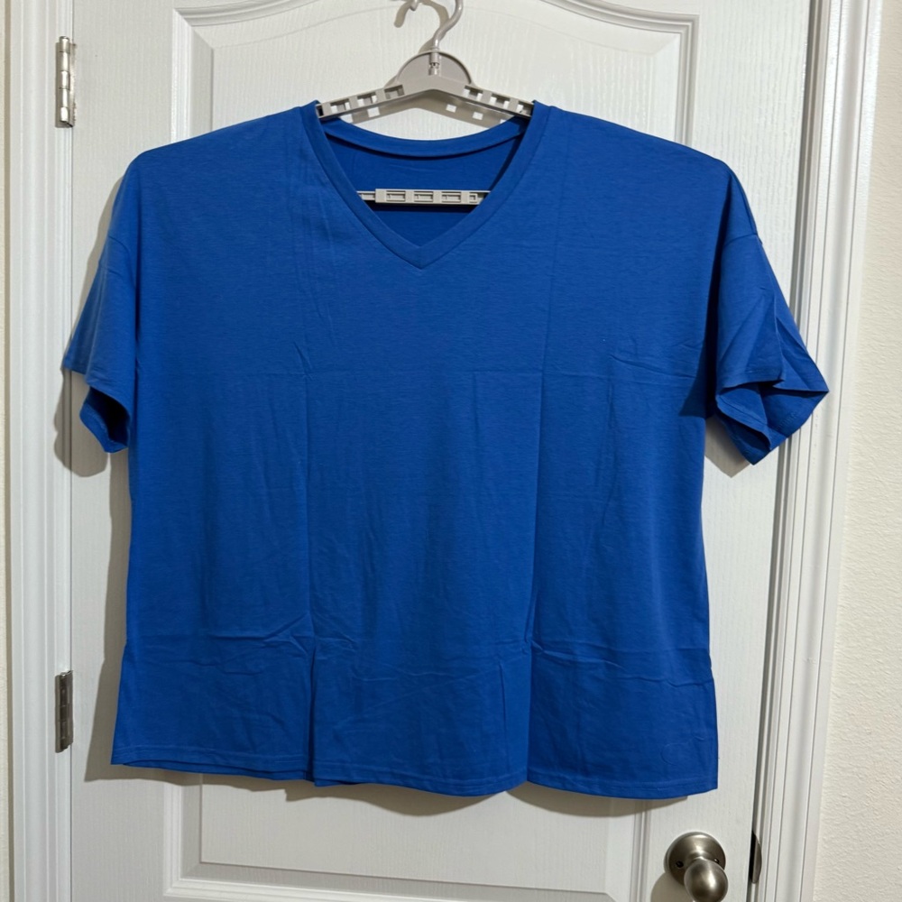 Classic Blue V-Neck Men's Tee